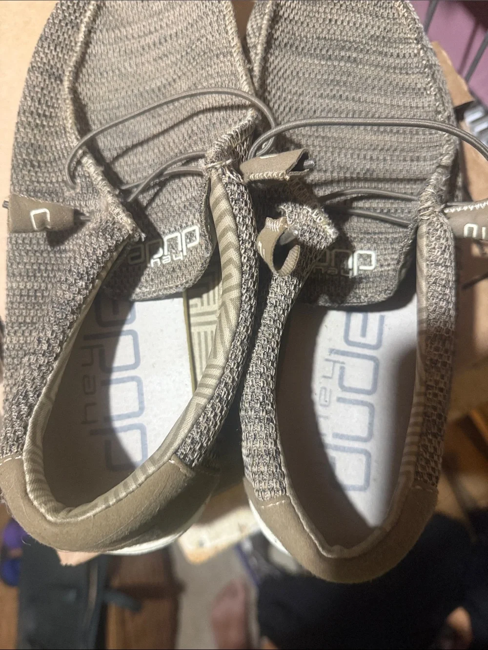 Hey Dude Men's Slip-On Loafers in Taupe